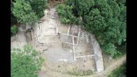Secteur résidentiel de la forteresse des Ve‑VIIe siècles, vue zénithale